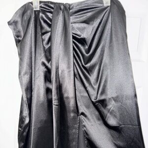 Scoop NYC Black Satin Skirt